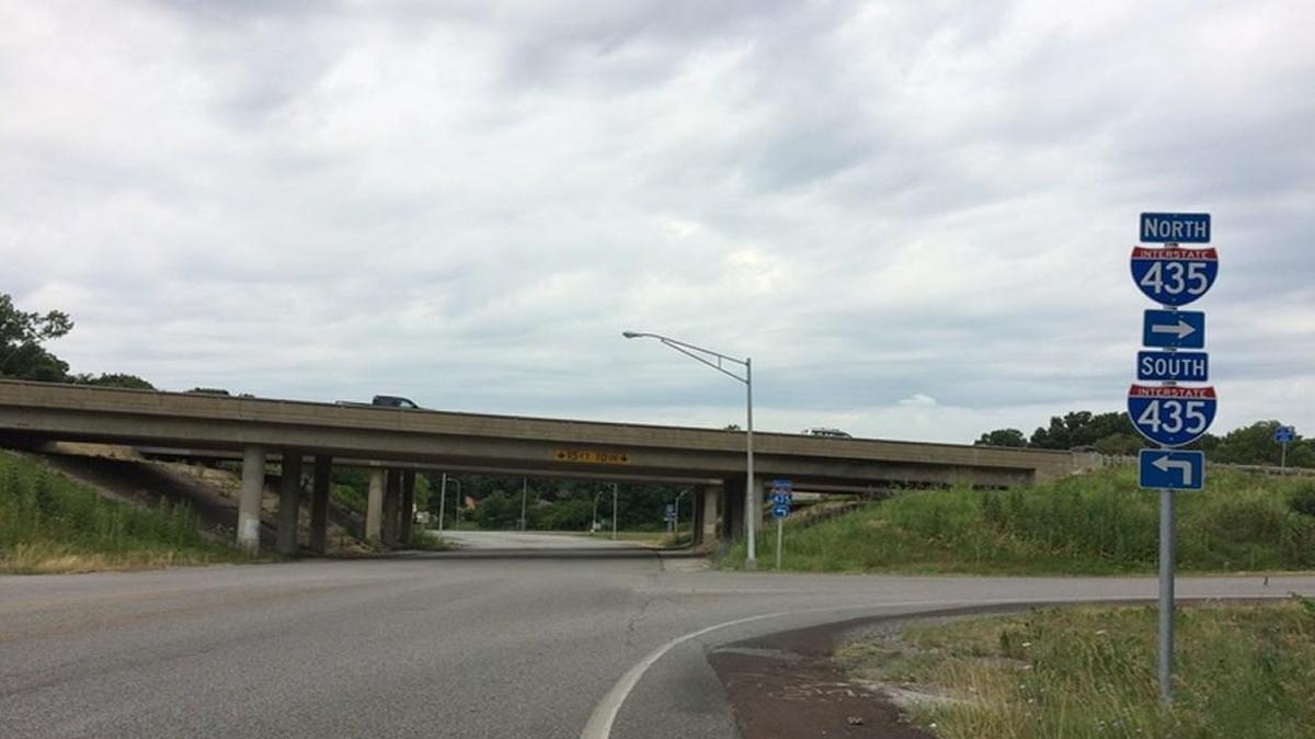 Two people are dead and two are injured after a car ran off this Interstate 435 overpass Saturday night at East Gregory Boulevard in Kansas City.