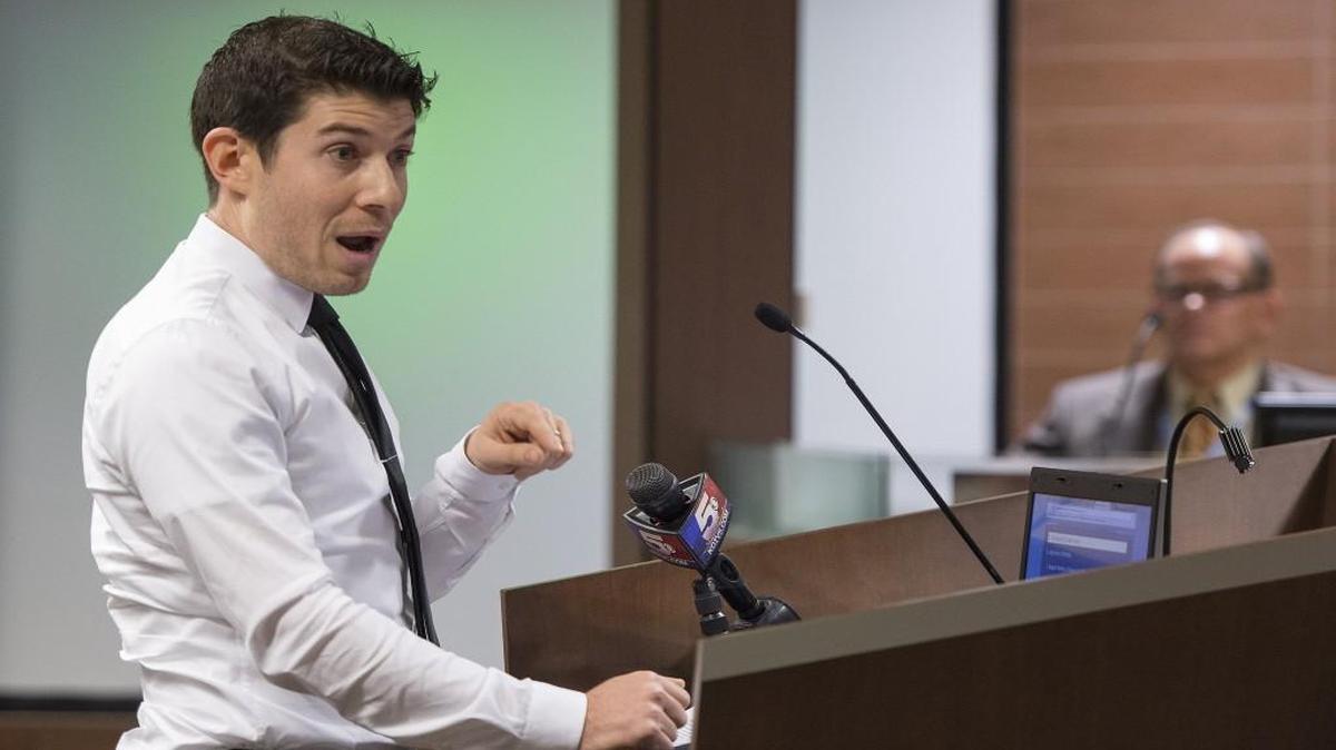 Jeff Passan, of Prairie Village, is pictured in a 2017 file photo, speaking at a meeting of the Shawnee Mission school board.