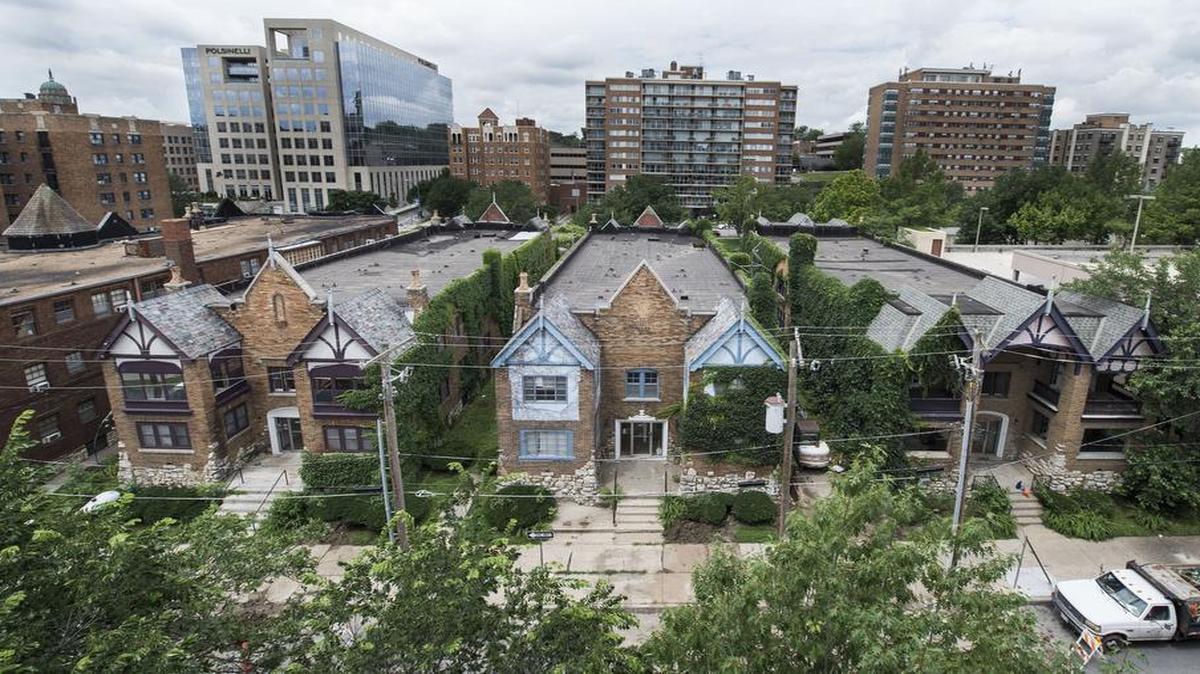 
An application for historic designation filed by the Historic Kansas City Foundation for these Nelle Peters apartment buildings near the Country Club Plaza has for the time being halted demolition.

