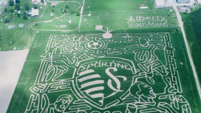 
This year’s Liberty Corn Maze features Sporting KC.
