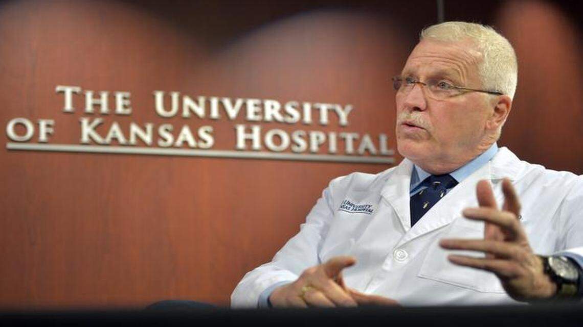 
Lee Norman, chief medical officer of the University of Kansas Hospital, spoke with the media last month after information about a suspected Ebola patient at the hospital spread. The case was one of numerous false alarms across the country. 
