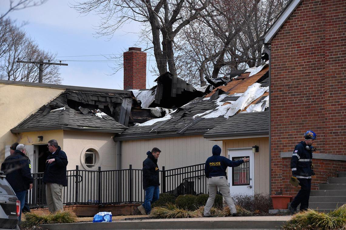 The morning after a fire was reported Thursday evening at the First Baptist Church of Mission, fire officials, including the ATF, were on the scene Friday conducting an investigation. Flames and smoke could be seen rushing from the building’s roof, which later collapsed. Consolidated Fire District 2 in Johnson County responded to the scene at 5641 Outlook St. The fire was originating from the building attached to the sanctuary, but had not reached it. The building was unoccupied when crews arrived and no one was hurt, a fire official said.