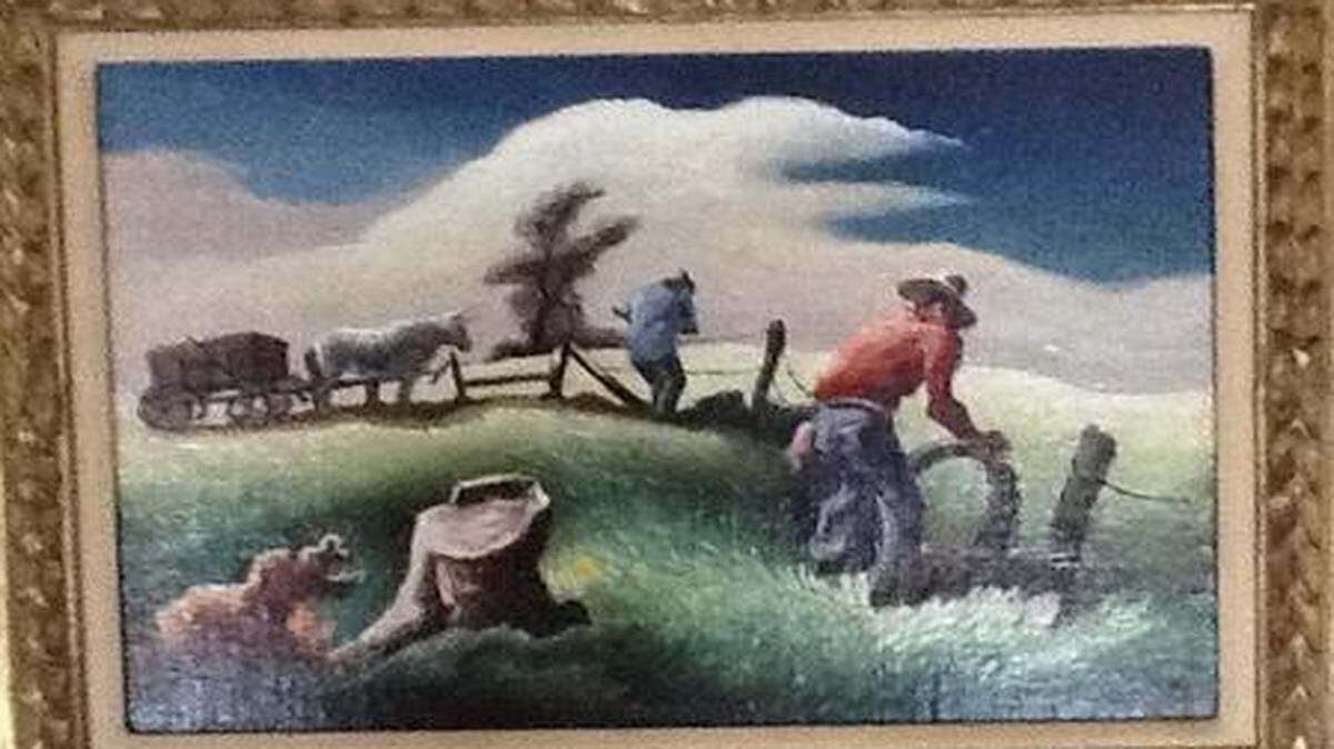 
“The New Fence,” by Thomas Hart Benton.
