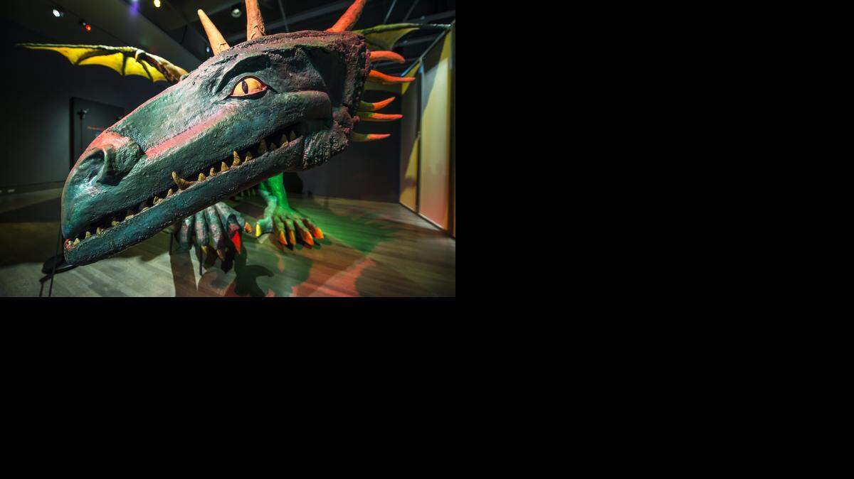 
A model of a mythical dragon will be seen in the exhibit “Mythic Creatures: Dragons, Unicorns & Mermaids” at the Museum at Prairiefire in Overland Park starting Saturday.
