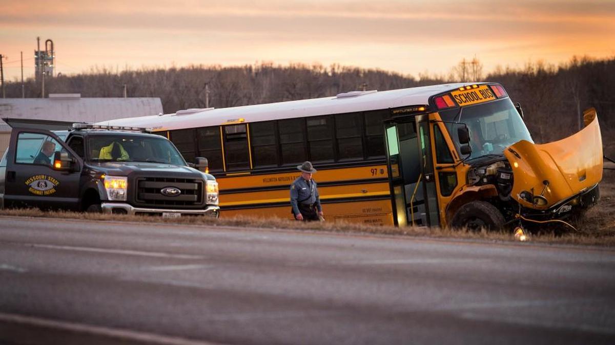 The Missouri State Highway Patrol was on the scene of a fatal accident involving a school bus on Feb. 16, 2017, on northbound Missouri 291 Highway at River Bend, just north of Sugar Creek, Mo. The crash involved a Wellington-Napoleon R-IX School District bus and a passenger vehicle. The driver of the passenger vehicle was killed, according to the Missouri Highway Patrol.