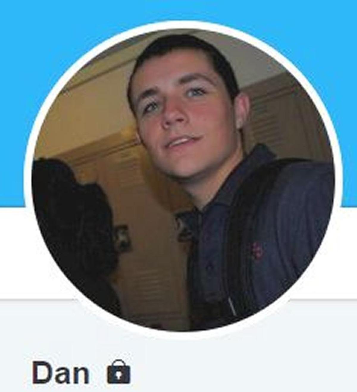 Daniel Fernandez used this photo for his Twitter account. He died in 2012 after sticking his head through the top hatch of a party bus, and his head hit a bridge.