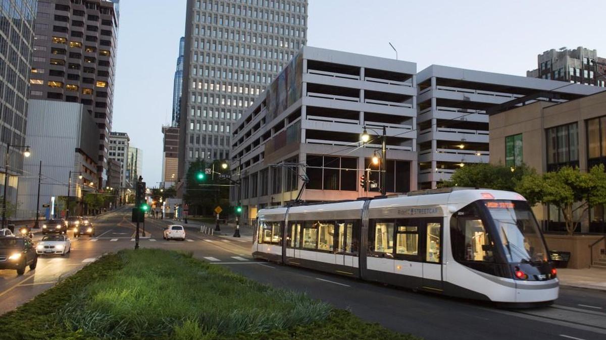 There are 16 stops along the streetcar route, about two to three blocks apart.