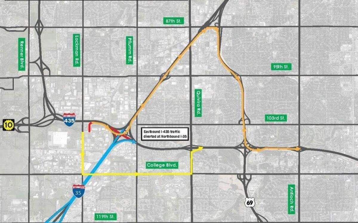 
Roadwork is scheduled for I-35 and I-435.
