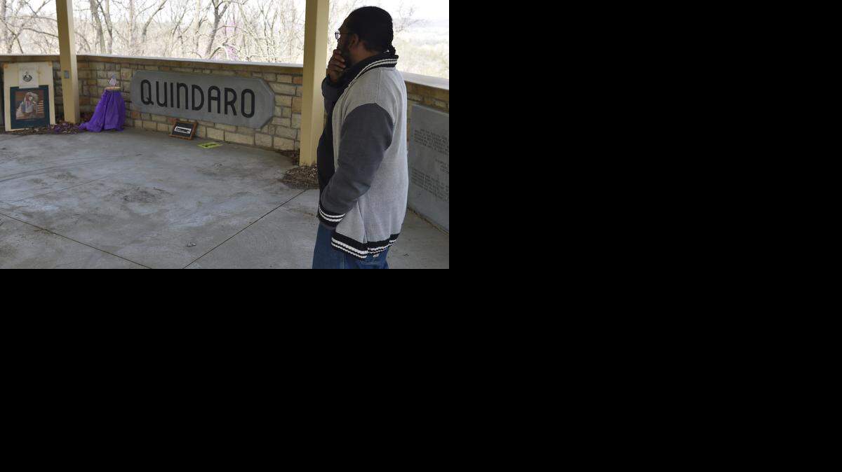 During a 2015 ceremony at the Qunidaro site, Marvin Robinson pauses to reflect.