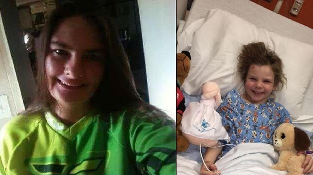 Jennifer Norris (left) was killed in a train collision. But her daughter, 6-year-old Lily Veach, survived despite being thrown from the truck.