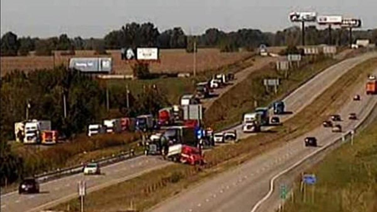 A noninjury crash involving two tractor-trailers have closed eastbound Interstate 70 east of Odessa, Mo. Traffic is being re-routed along Missouri Route O to U.S. 24 and Missouri Route M to U.S. 50.