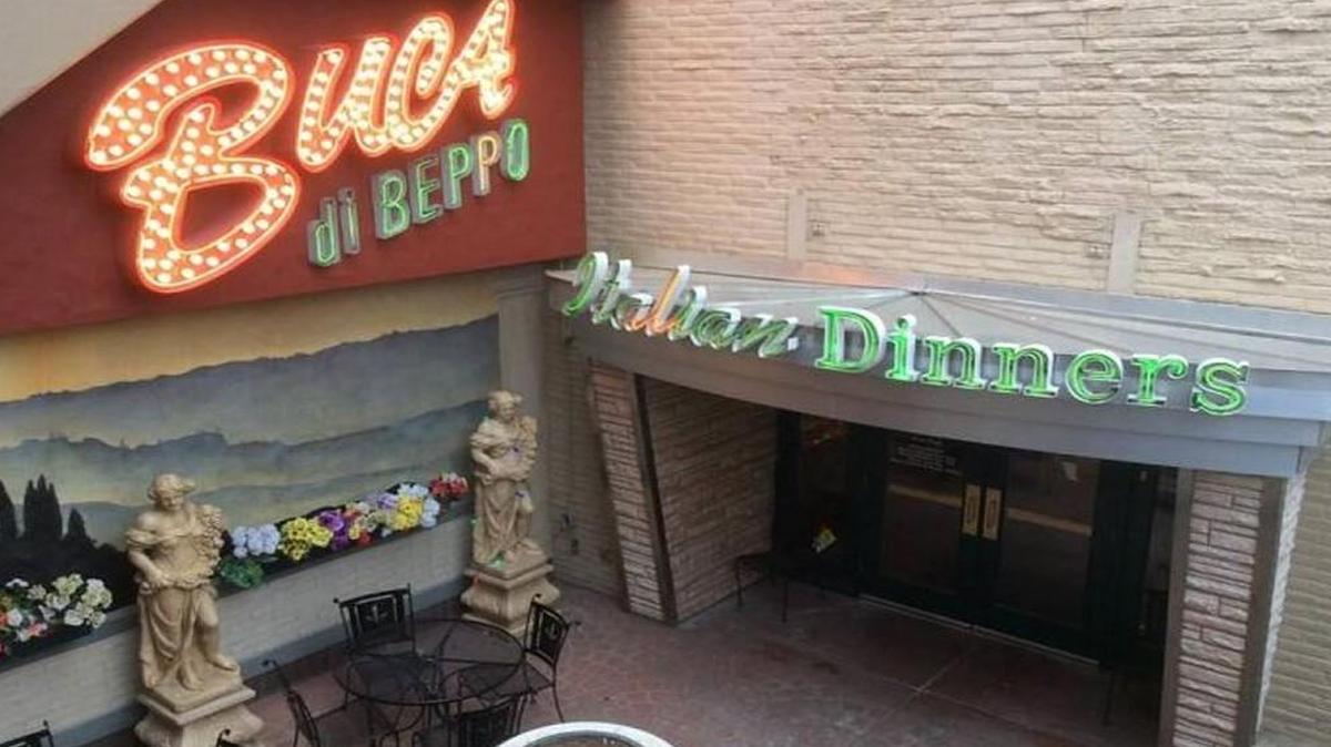 Buca di Beppo has operated in a basement space on the Plaza since 2001.