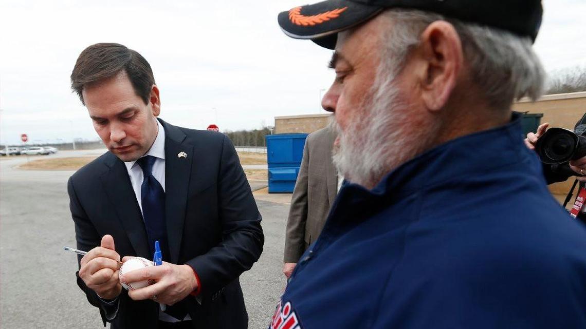 Sen. Marco Rubio, R-Fla., campaigns in South Carolina Feb. 14. AP Photo/Paul Sancya