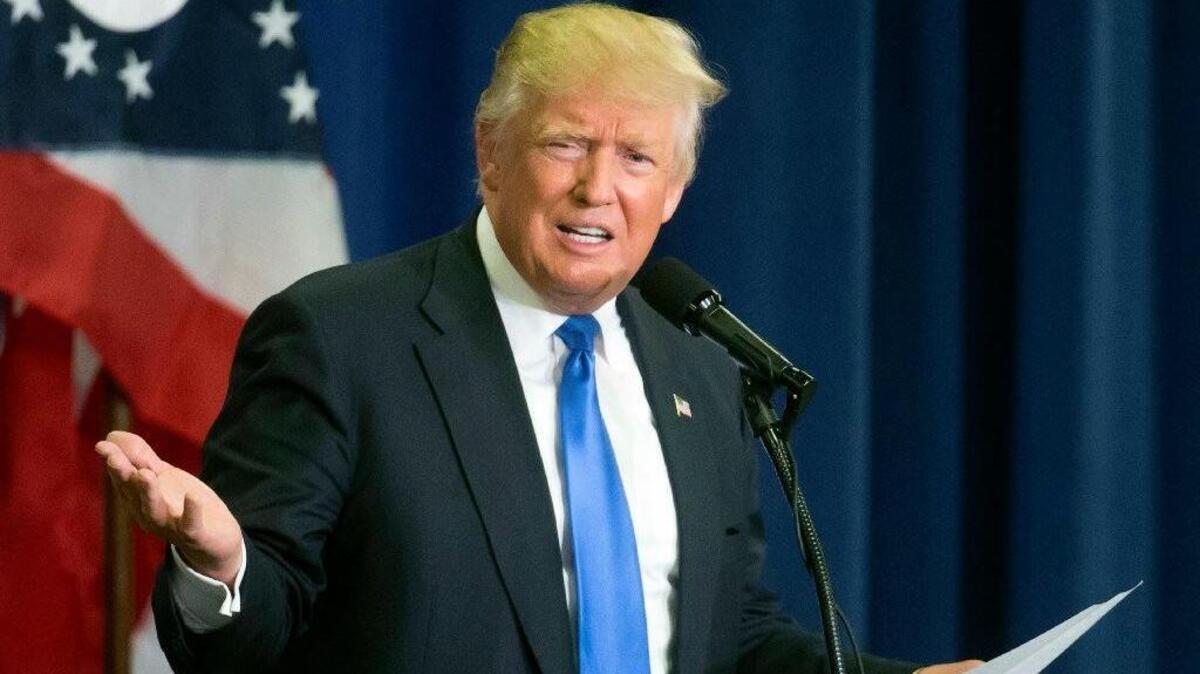Republican presidential candidate Donald Trump on July 6, 2016, in Cincinnati.