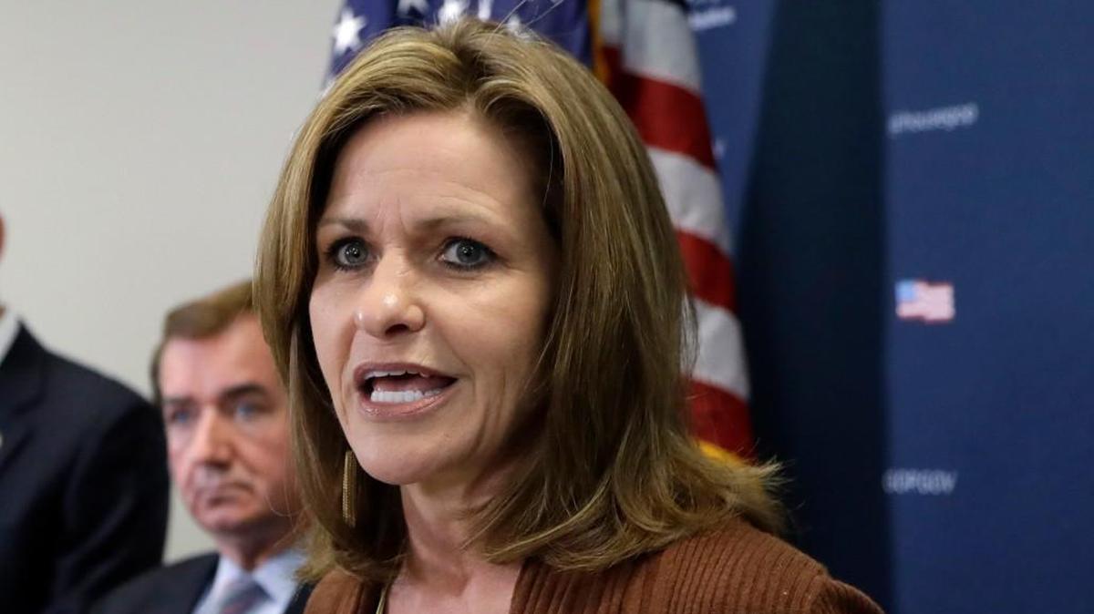 In this Sept. 21, 2016 file photo, Rep. Lynn Jenkins, R-Kan. speaks during a news conference on Capitol Hill in Washington. Jenkins was one of 20 Republicans who voted against the GOP budget plan on Thursday.