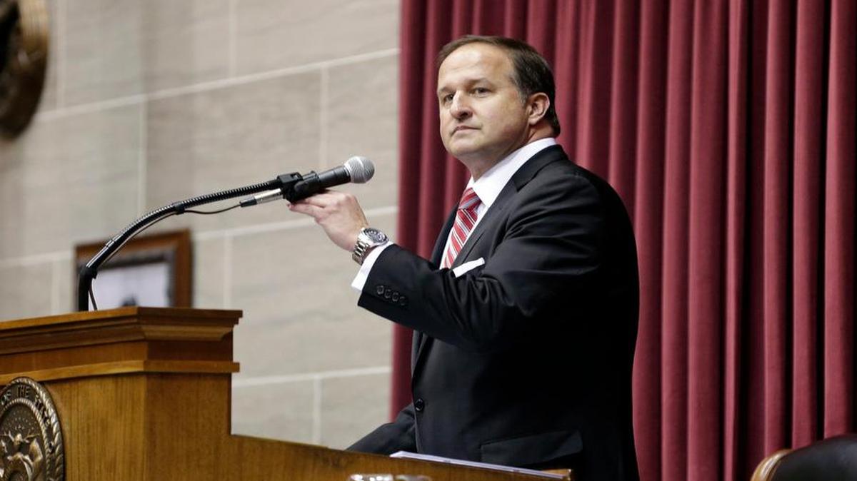 
Missouri House Speaker John Diehl addresses the body for the final time May 15,.

