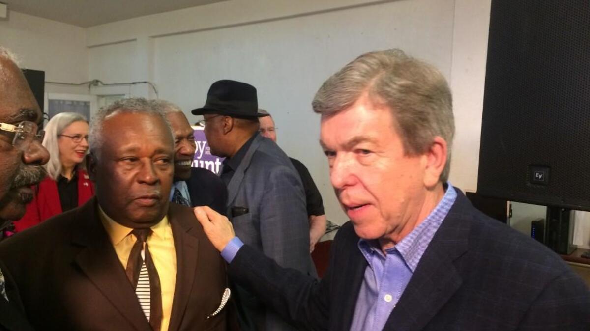 Sen. Roy Blunt announces his re-election candidacy on Kansas City’s east side Friday (Dave Helling/KC Star)