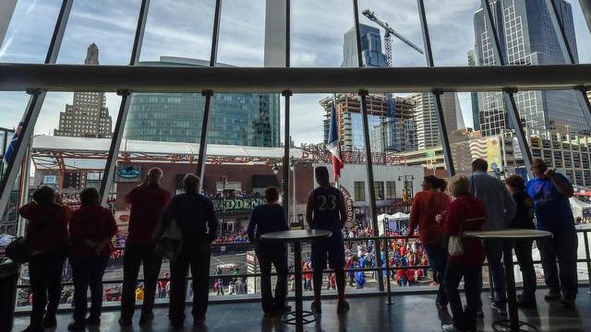 Fans enjoyed the view of downtown Kansas City from the Sprint Center during the Big 12 men’s basketball tournament in this March 2015 file photo.