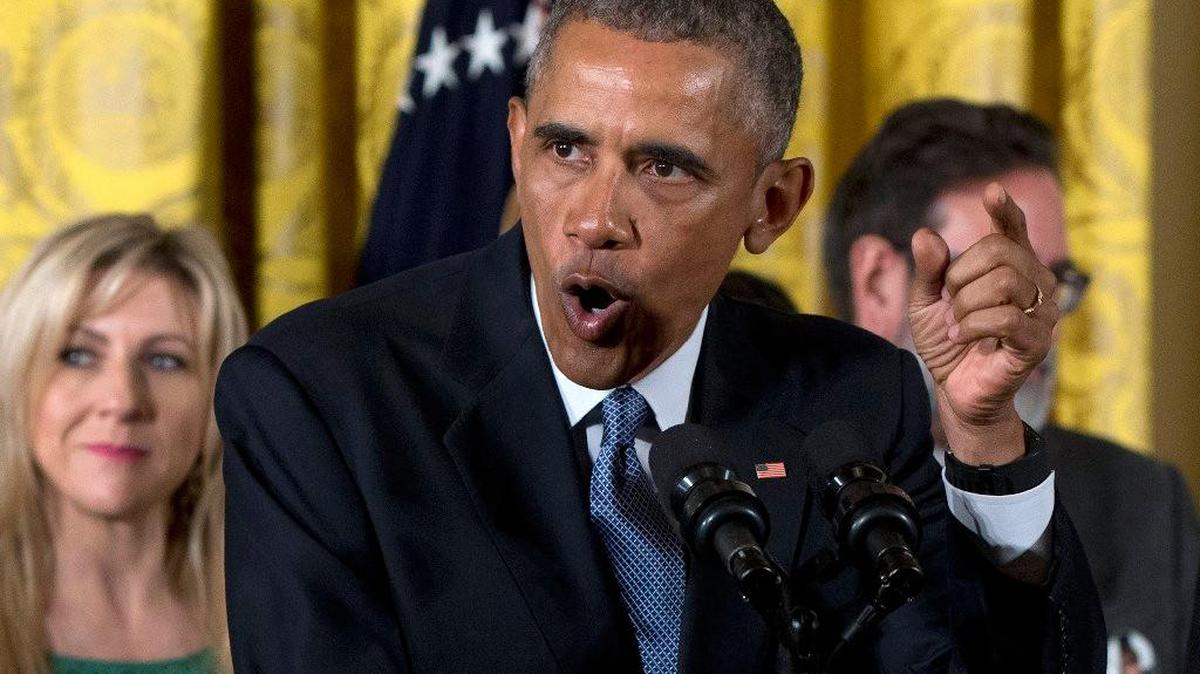 President Barack Obama speaks in the East Room of the White House in Washington, Tuesday, Jan. 5, 2016, about gun violence.