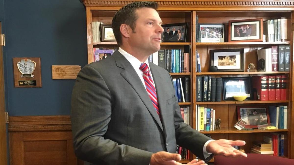 Kansas Secretary of State Kris Kobach (above) and Attorney General Derek Schmidt agreed Wednesday that there was enough information to prove a Wichita man is a U.S. citizen and can vote Tuesday.
