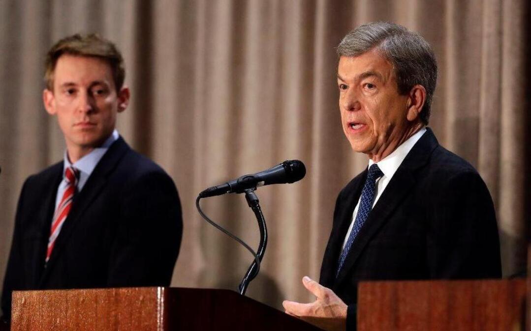 Democrat Jason Kander (left) and Republican Roy Blunt.