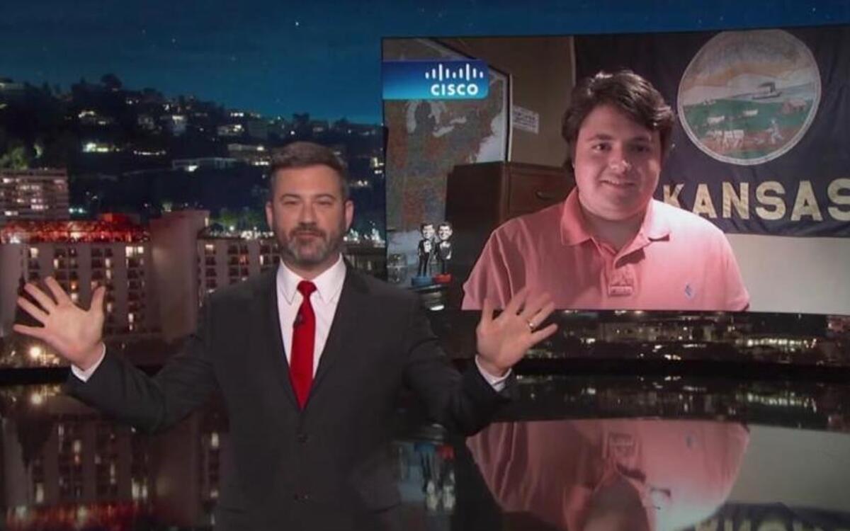 Jack Bergeson, 16, a candidate for the Democratic nomination for Kansas governor, appeared this week on “Jimmy Kimmel Live.”