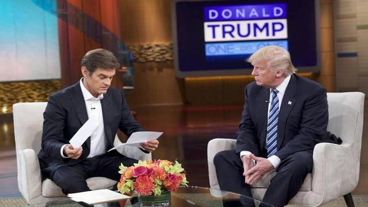 Mehmet Oz and Donald Trump talk about the candidate’s health in a show recorded on Wednesday