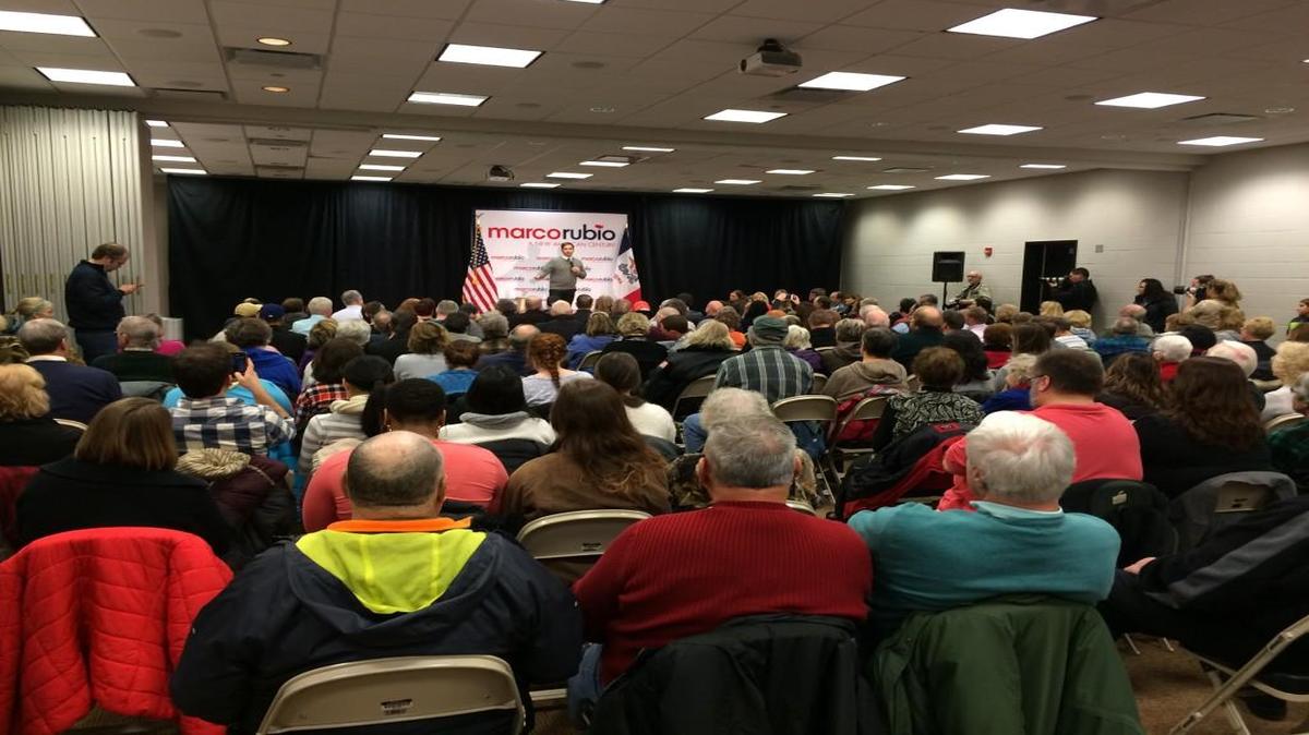 Sen. Marco Rubio brought his Republican presidential campaign to Ottumwa, Iowa Monday afternoon.