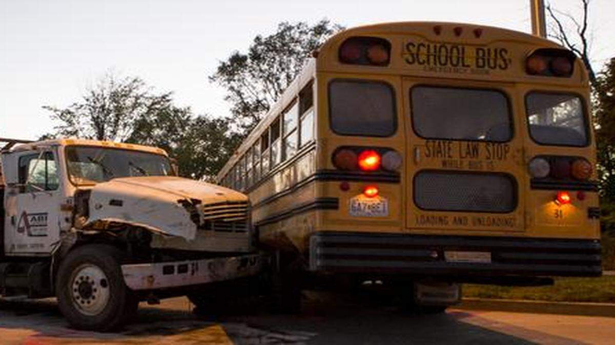 
A flatbed truck and a Raymore-Peculiar school bus carrying girls volleyball players to a tournament at Lee’s Summit West High School crashed Monday afternoon at Southwest Ward and Southwest Stuart roads.
