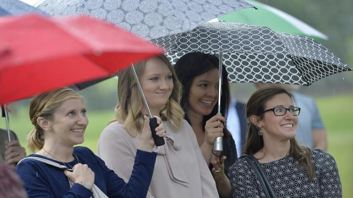 Despite periodic downpours in May, ground was broken on Prairie Village’s Meadowbrook redevelopment, formerly the 136-acre Meadowbrook Golf & Country Club.