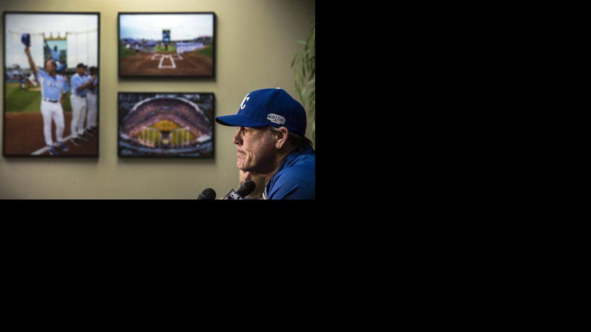 
Royals manager Ned Yost took questions during a press conference on Monday at Kauffman Stadium.
