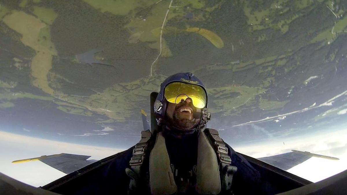 
KC Police Chief Darryl Forté rode in a Blue Angels jet on Wednesday.
