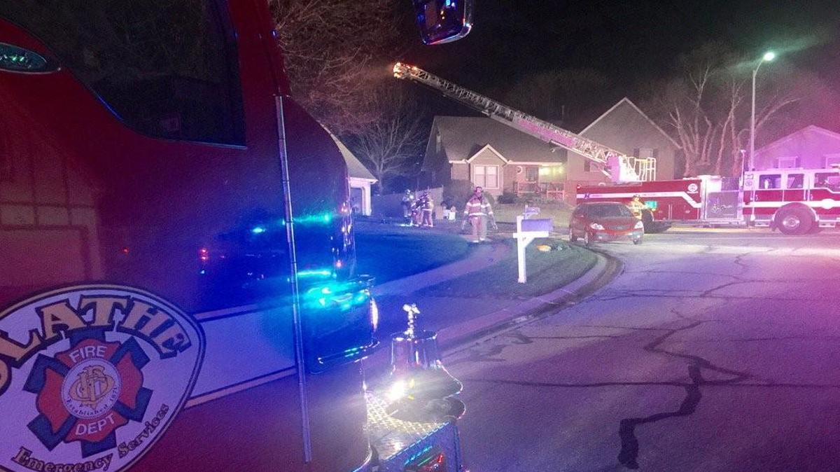The resident of an Olathe house safely escaped from a morning house fire Thursday.
