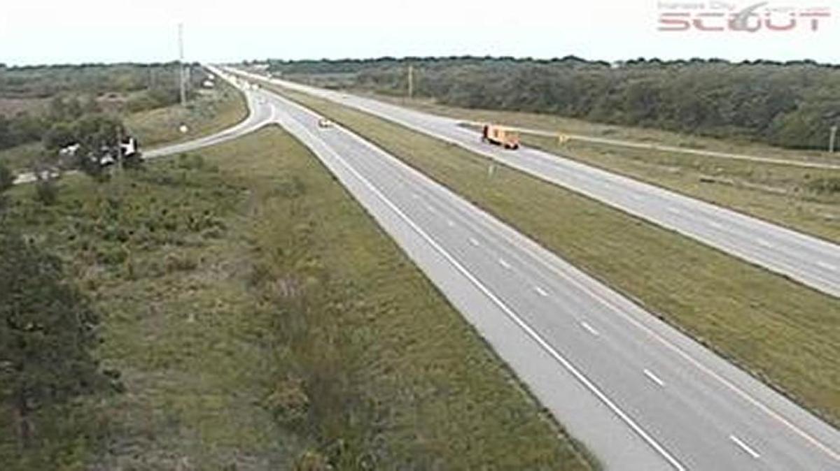 Traffic on southbound Interstate 35 at Gardner Road was affected by a wrong-way wreck Thursday on U.S. 169 near West 75th Street.