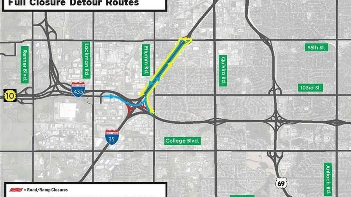 Cold weather has forced the postponement of grading work on the ramps from Interstate 435 to southbound Interstate 35. The overnight work has been rescheduled for next week. The ramps will reopen in time for the next morning’s rush hour.