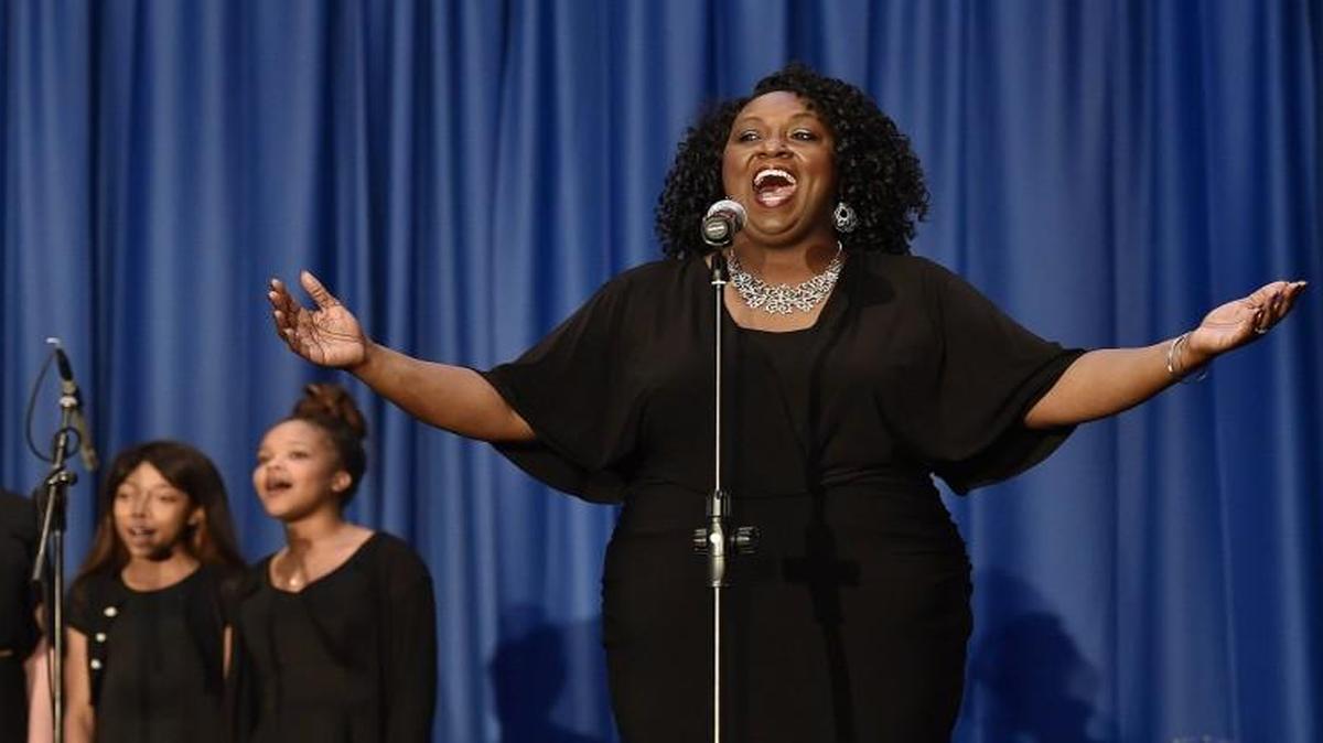 This year, the Olathe Human Relations Commission will have a King celebration on Sunday at the Olathe Conference Center. Here is the commission’s 2016 King celebration in Olathe, where Cynthia “Mama J” Johnson and members of the Olathe MLK Celebration Inspirational Ensemble performed.