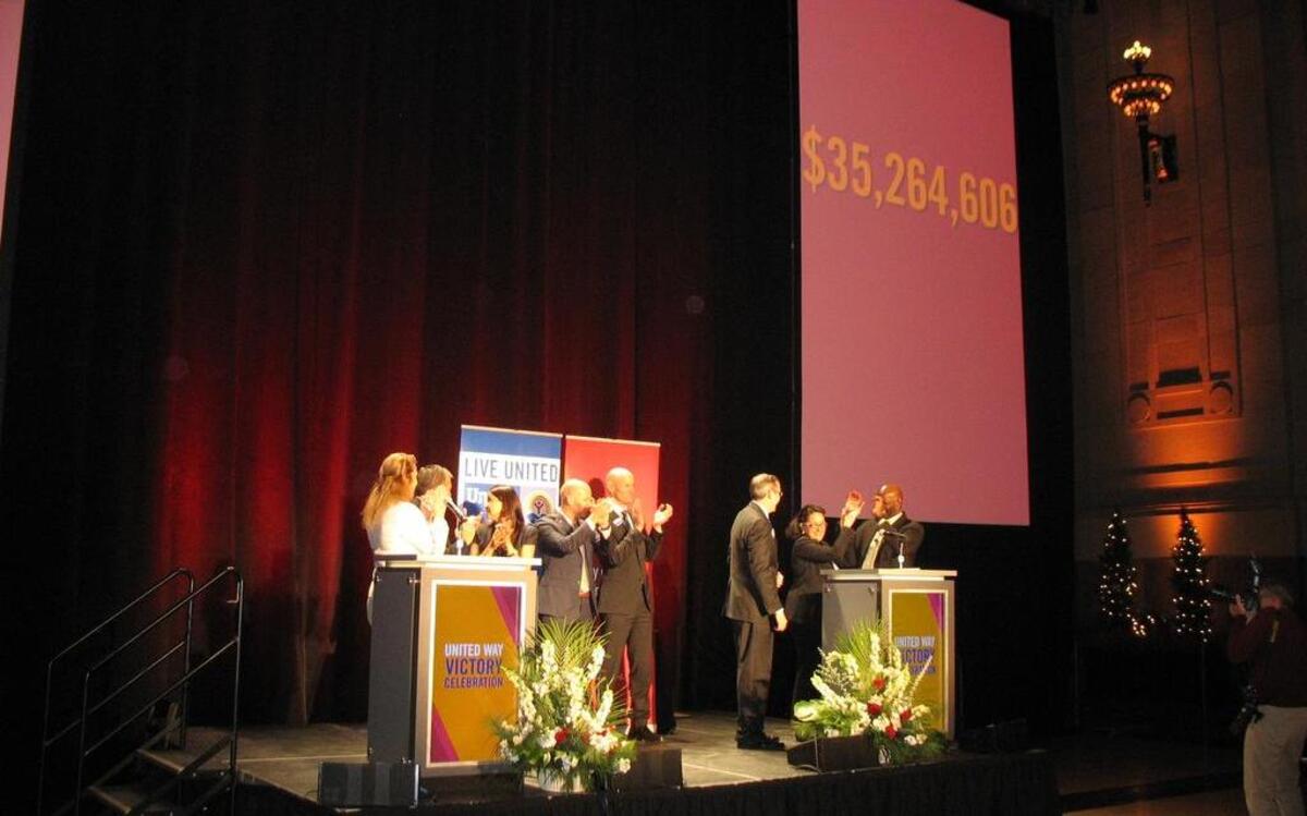 United Way of Greater Kansas City officials gave high-fives to each other onstage at Union Station when they announced to the crowd that more than $35.2 million was raised in the 2015 campaign. That was a little higher than last year’s results.