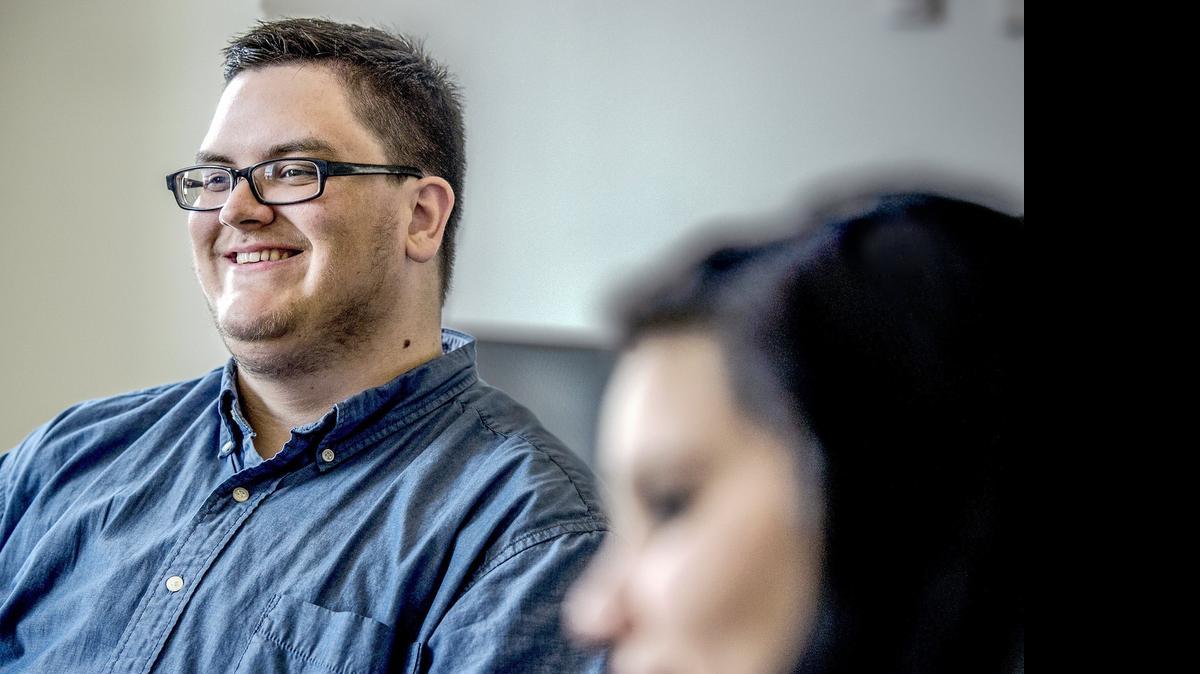 
Luke Harness co-founded the Trans+ Social Group at the University of Missouri-Kansas City, the school’s first officially recognized student organization for transgender students and their allies at UMKC. A meeting of the group brought a smile to his face Wednesday.


