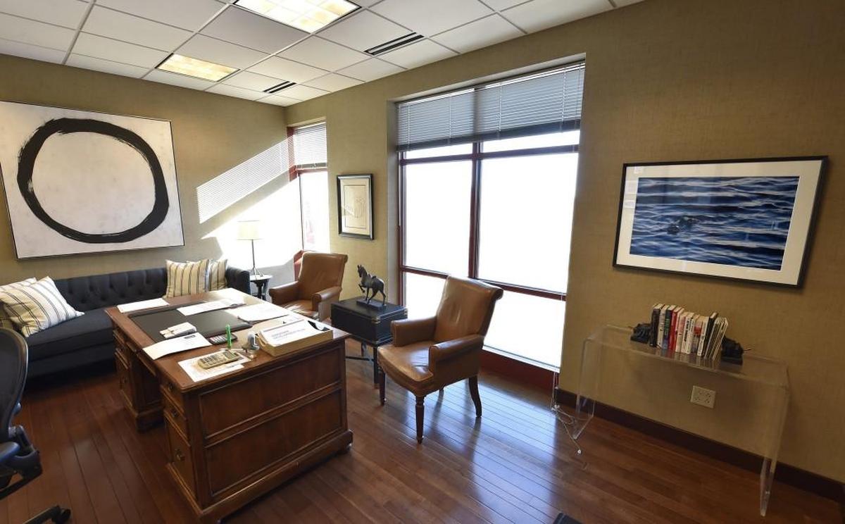 File photo of a view from the 10th floor corner office in the Lockton building at 444 W. 47th St.