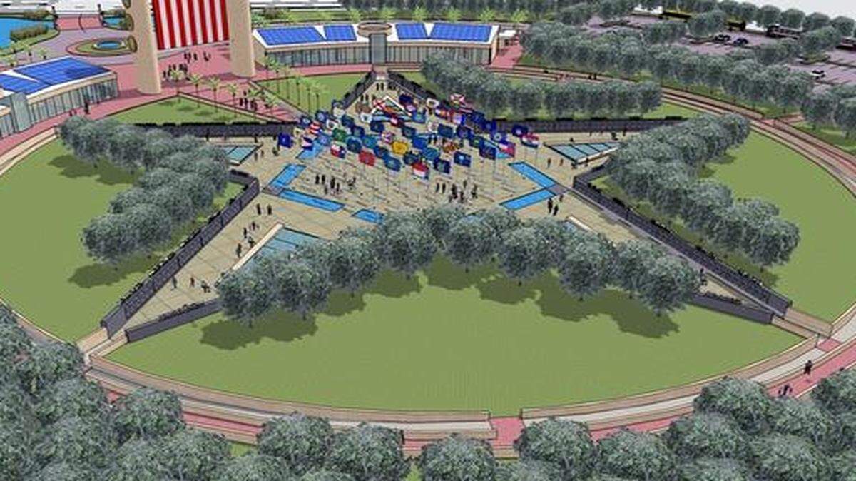 
As envisioned a couple of years ago, the American Fallen Warrior Memorial would be built on a 20-acre site in City Park near Interstate 70 in Kansas City, Kan. The city of Kansas City, Kan., says it’s still open to the idea of a memorial but has not approved the donation of any land yet.

