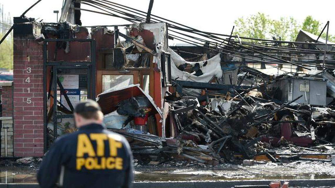 
An ATF agent was at the scene of an overnight fire in Olathe near 134th and Black Bob Road that damaged several businesses, including Fronteras Mexican Restaurant and Cantina.
