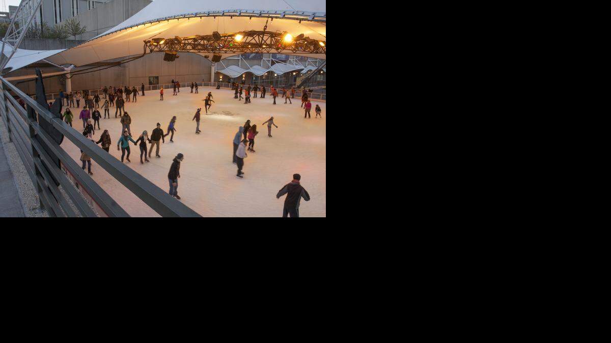 The Crown Center Ice Terrace is open for skating all weekend.