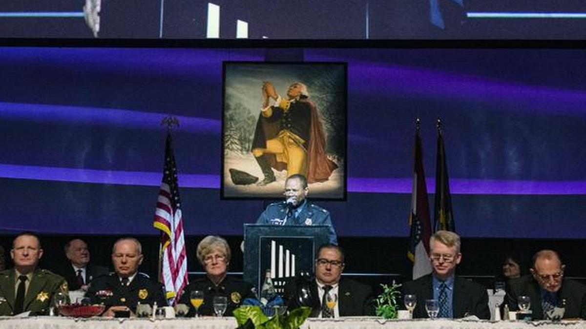 Kansas City Police Chief Darryl Forté spoke on Tuesday during the 56th Annual Greater Kansas City Mayors’ Prayer Breakfast at the Kansas City Convention Center.