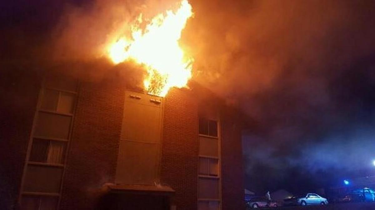 Apartment fire at 203 N. Withers