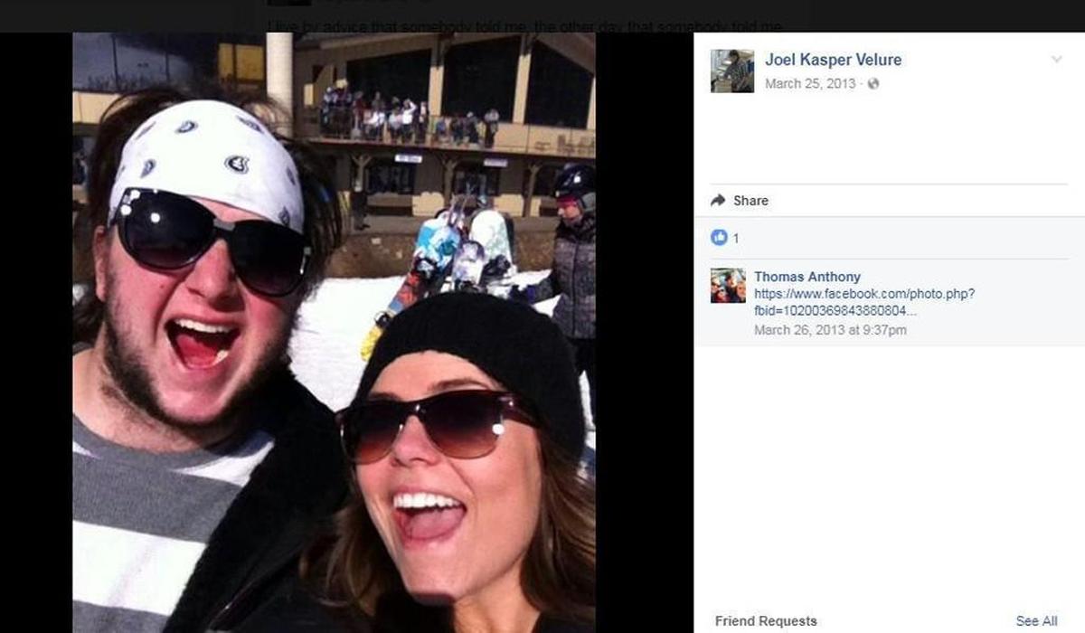 Joel Velure (left) in a Facebook post.