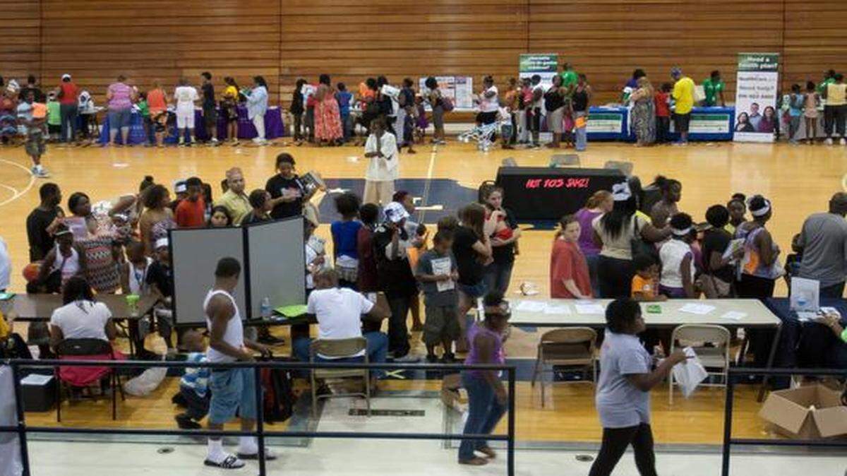 
About 4,000 kids got free school supplies and other services at the annual Back to School Blast Saturday at the Interscholastic League Fieldhouse in Kansas City. Parents and grandparents were also advised on concerns from hiring a tutor to paying for braces.
