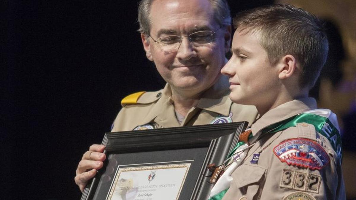 In February, Zane Schafer received the Glenn A. and Melinda W. Adams Eagle Scout Service Project of the Year Award through the Boy Scouts of America.