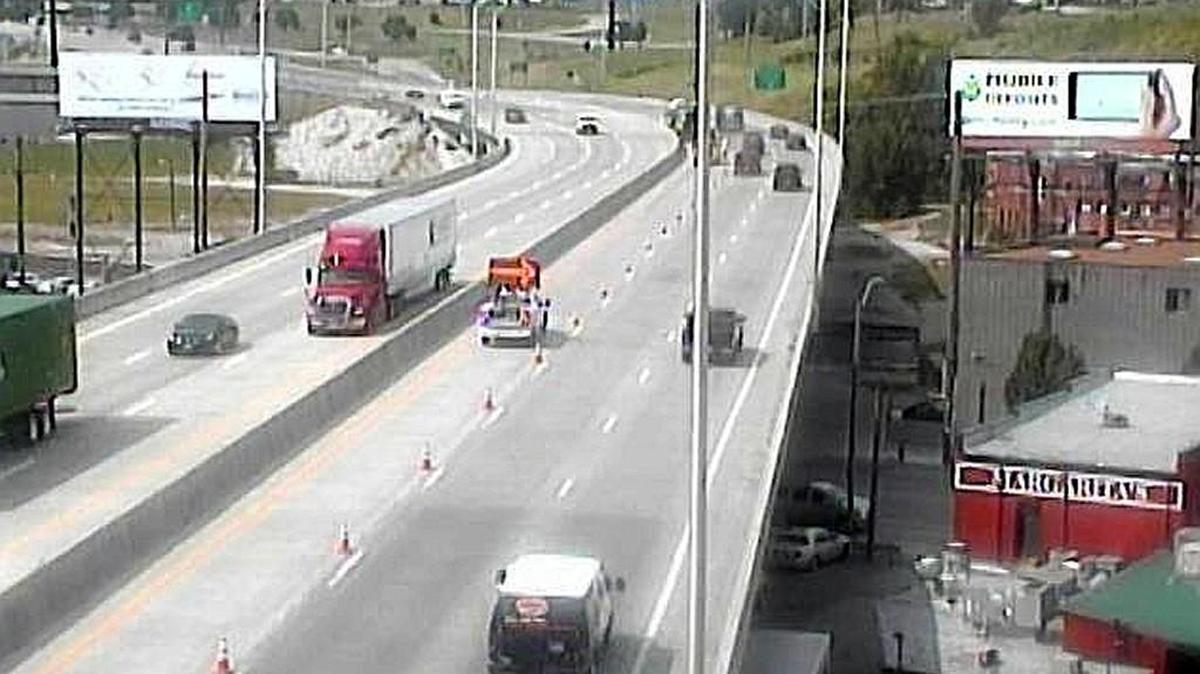 
Crews have closed down one lane of southbound Interstate 35 near the Cambridge Circle to make emergency repairs.
