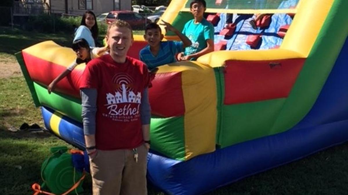 
Bethel Neighborhood Center’s staff and children enjoyed a bounce house at the Fall Festival held Saturday.
