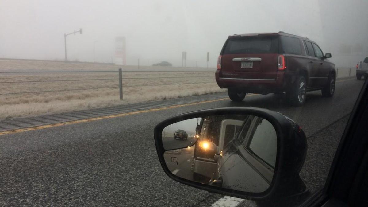 Kansas City has seen its share of foggy conditions this week. This was a shot along Interstate 35 in Liberty earlier this week.